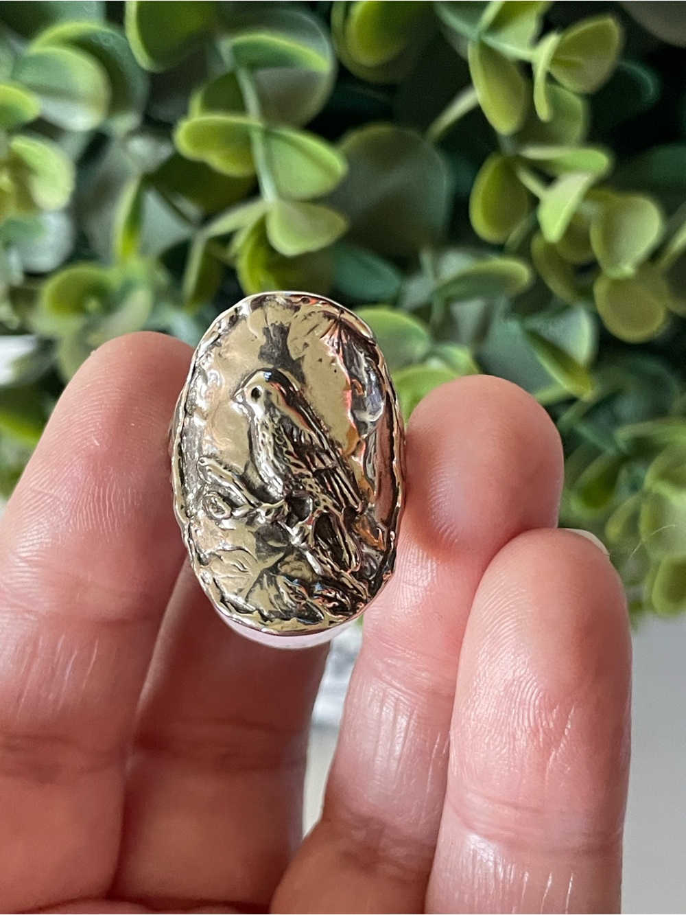 BRAND NEW NOA ZUMAN STERLING SILVER 925 ELONGATED BIRD RING SZ 8 ISRAEL